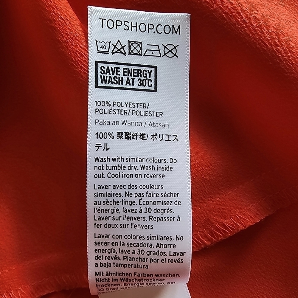 TopShop Watermelon Red Cowl Neck Camisole - size 10 - Picture 5 of 7